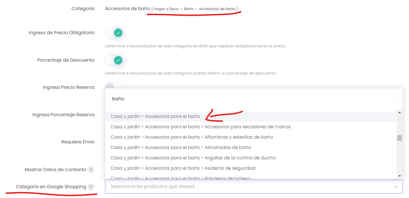 Como configurar a taxonomia do Google em minhas categorias e produtos? - BW  Commerce